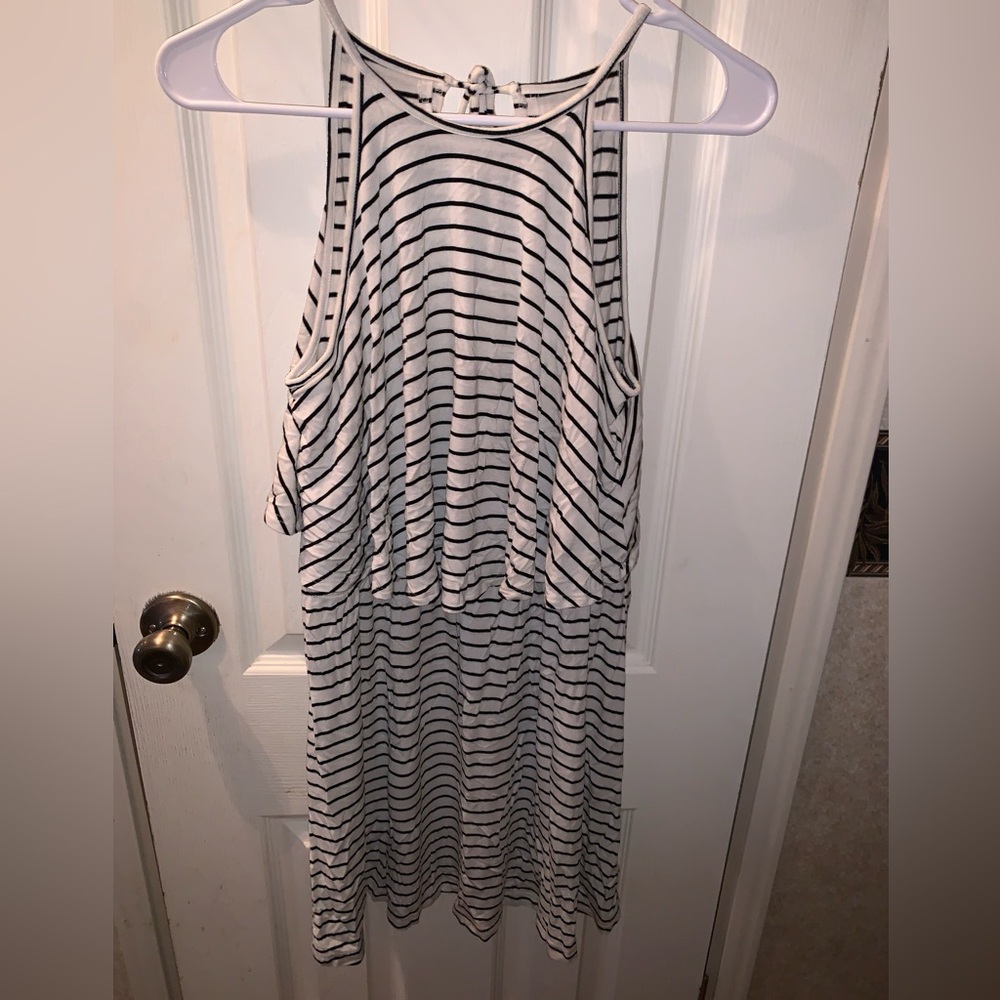 American Eagle Outfitters Black and White Striped Dress